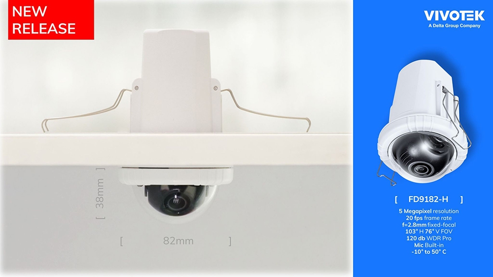 VIVOTEK launches compact recessed dome network camera