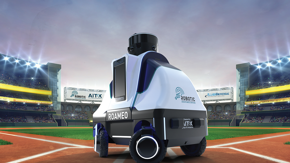 Security Robots on patrol during World Series